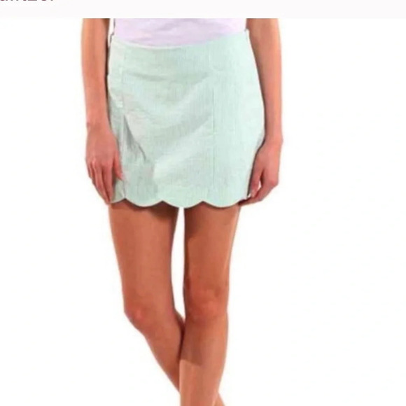 Lily Pulitzer Scalloped Seersucker Skort - Picture 1 of 7